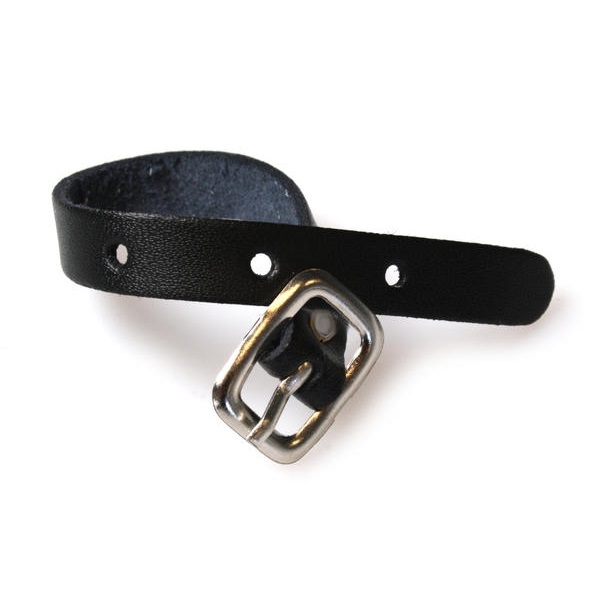 Picture of Black Leather Luggage Strap with Silver Buckle. 60270107